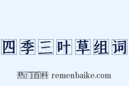 四季三叶草组词是什么意思的图片